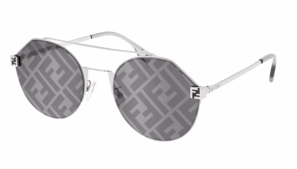 Fendi FE40060U Silver Round Mirror Sunglasses