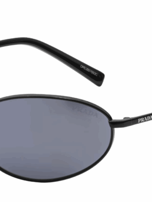 Prada PR A59S Metal Cat Eye Sunglasses in Black