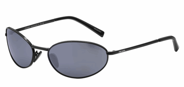 Prada PR A59S Metal Cat Eye Sunglasses in Black