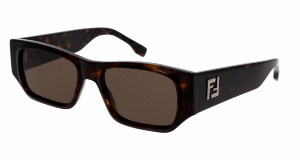 Fendi Squared FE40144I Sunglasses in Havana Brown