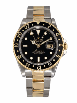 ROLEX GMT MASTER II 40MM 2 TONE BLACK GOLD