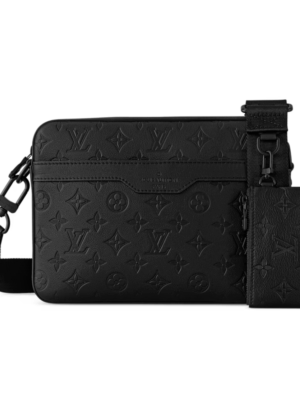 LOUIS VUITTON TRIO MONOGRAM MESSENGER BAG MENS - BLACK