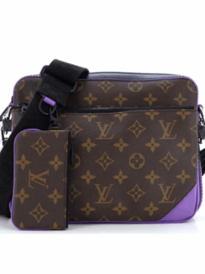LOUIS VUITTON TRIO MESSENGER BAG - BROWN/PURPLE