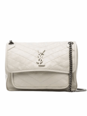 YVES SAINT LAURENT MEDIUM NIKI SHOULDER BAG - WHITE