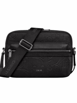 DIOR ZIPPED 2.0 MESSENGER BAG - BLACK