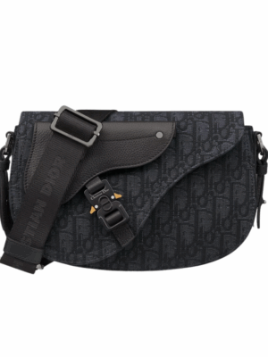 DIOR SADDLE MESSENGER BAG - BLACK