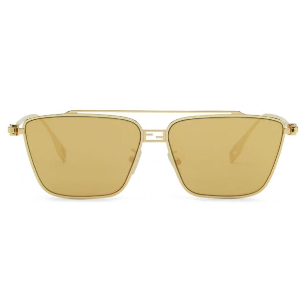 Fendi Baguette FE40110U Aviator Sunglasses in Gold - Image 3