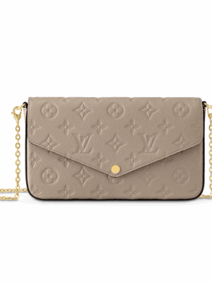 LOUIS VUITTON POCHETTE FELICIE CLUTCH - BEIGE