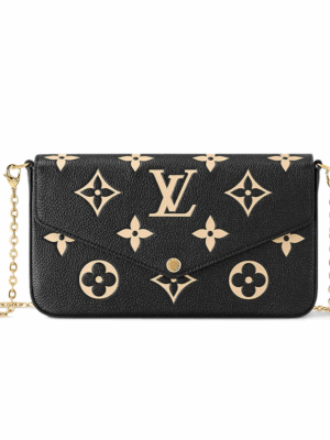 LOUIS VUITTON POCHETTE FELICIE EMPRIENTE CLUTCH - BLACK