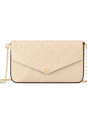 LOUIS VUITTON POCHETTE FELICIE CLUTCH - CREAM