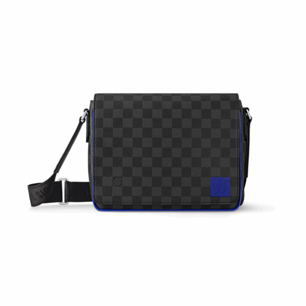 LOUIS VUITTON DAMIER DISTRICT GRAPHITE BAG MENS - BLACK/BLUE