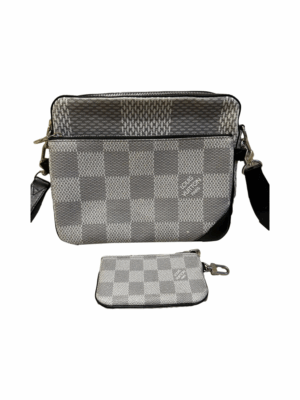 LOUIS VUITTON TRIO MESSENGER WEEKEND BAG MEN - GREY