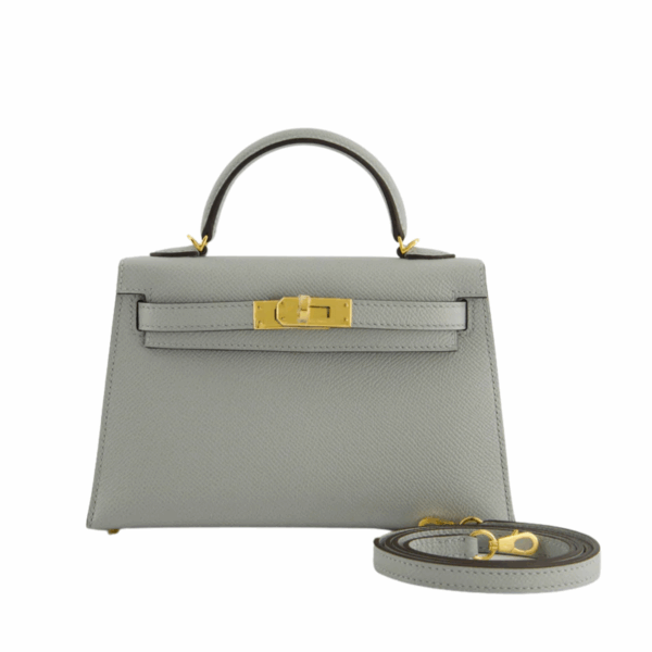 HERMES KELLY II SELLIER MINI BAG - GREY