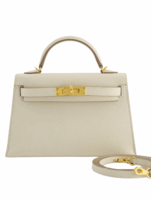 HERMES KELLY II SELLIER MINI BAG - CREAM