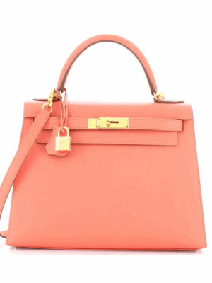 HERMES KELLY II SELLIER MINI BAG - CORAL